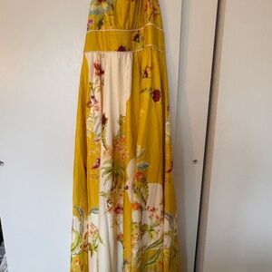Floral Yellow Maxi Dress